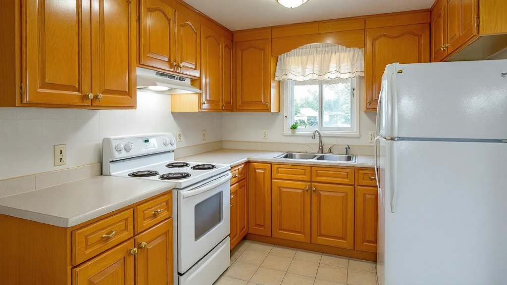 Before Cabinet Refinishing